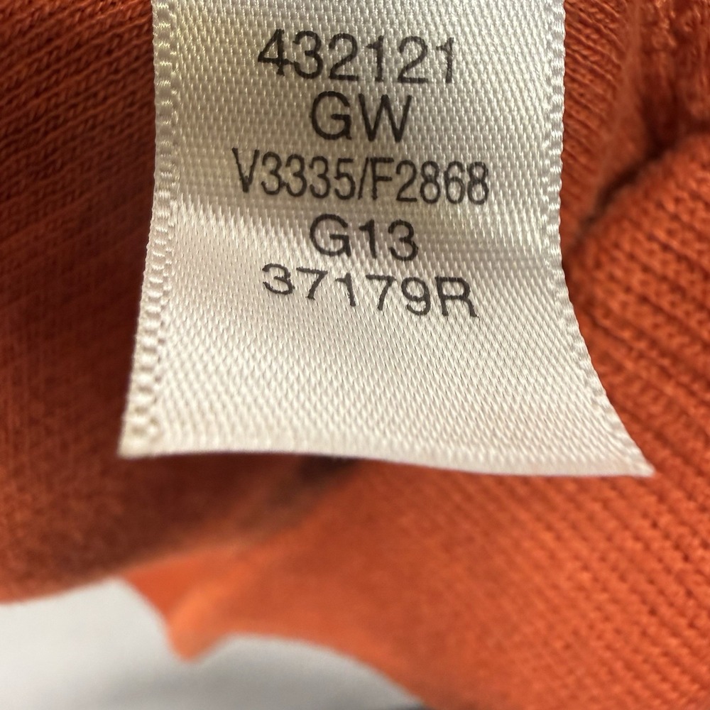 Lands End Mens Large Burnt Orange 100% Cotton Quarter Zip Pullover Sweater - Picture 4 of 14